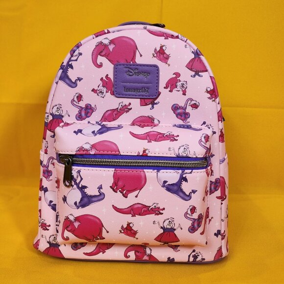 Loungefly Disney The Sword In The Stone Madam Mim AOP Pink Mini Backpack NEW main image 8